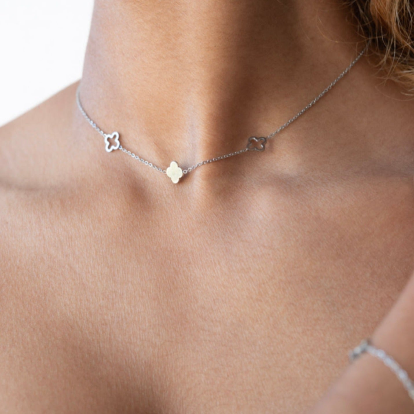 Trio Clover Necklace + Bracelet GIFT SET
