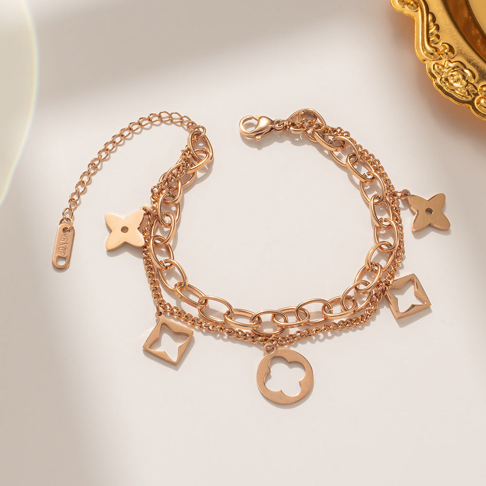 Geometric Clover Bracelet