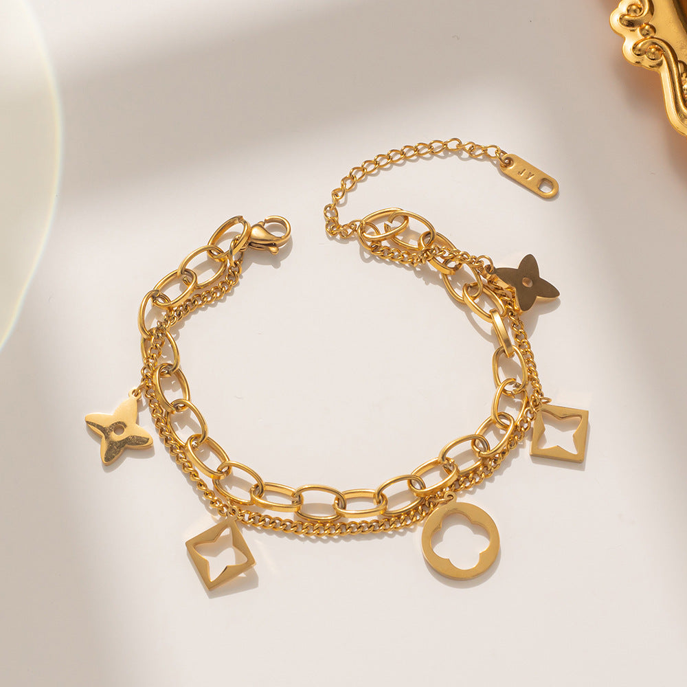 Geometric Clover Bracelet