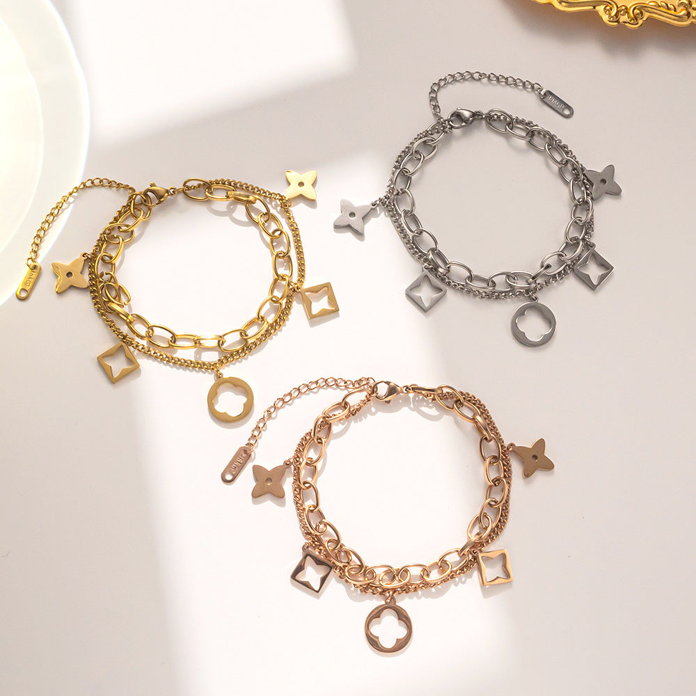 Geometric Clover Bracelet